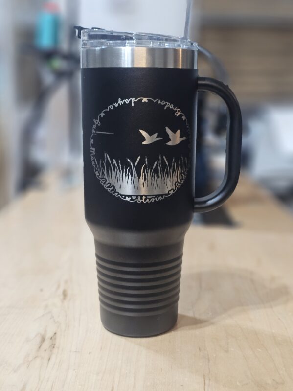 40oz Laser Engraved Tumbler with Handle - Image 6